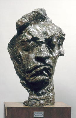 Large Tragic Mask of Ludwig van Beethoven (1770-1827) 1901 (bronze) à Emile-Antoine Bourdelle