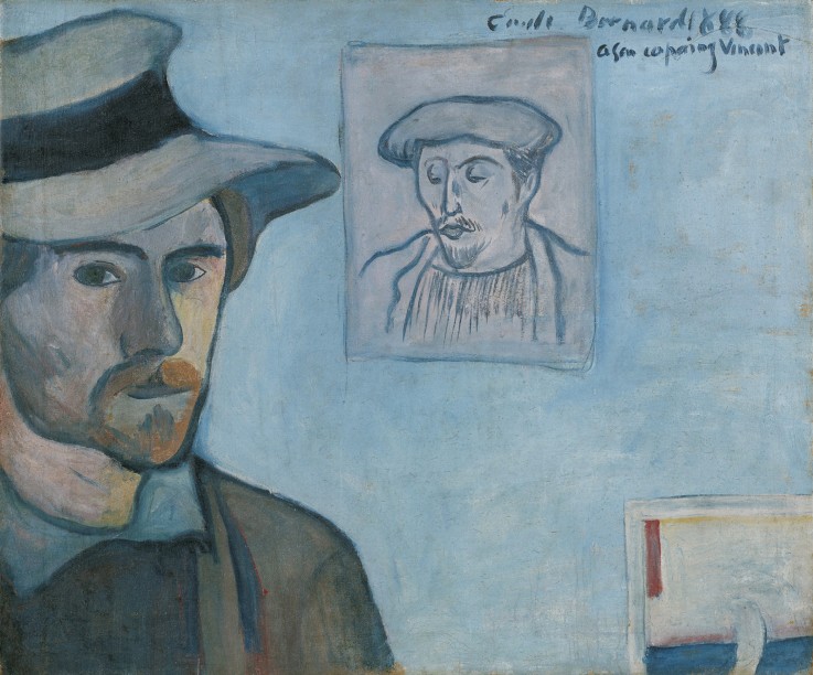 Self-portrait with Portrait of Gauguin à Emile Bernard
