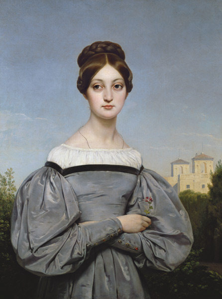 Portrait of Louise Vernet (1814-45) Daughter of the Artist à Horace Vernet