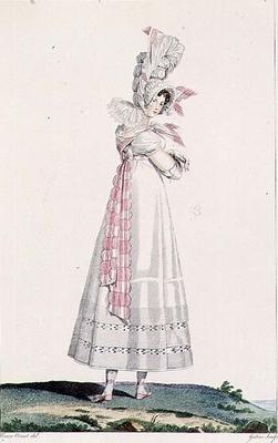 Summer Dress, fashion plate from 'Incroyables et Merveilleuses', engraved by Georges Jacques Gatine à Horace Vernet