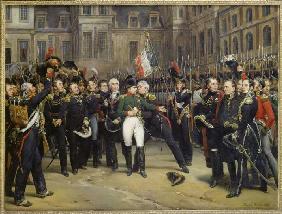 Départ de Napoléon de Fontainebleau 20. En avril 1814.