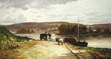 River Landscape à Emile Lambinet