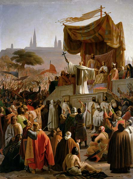 St. Bernard Preaching the Second Crusade in Vezelay, 31st March 1146 à Emile Signol