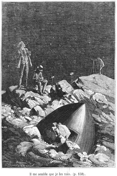 Illustration from ''From the Earth to the Moon'' Jules Verne (1828-1905) Paris, Hetzel, published in à Emile Antoine Bayard