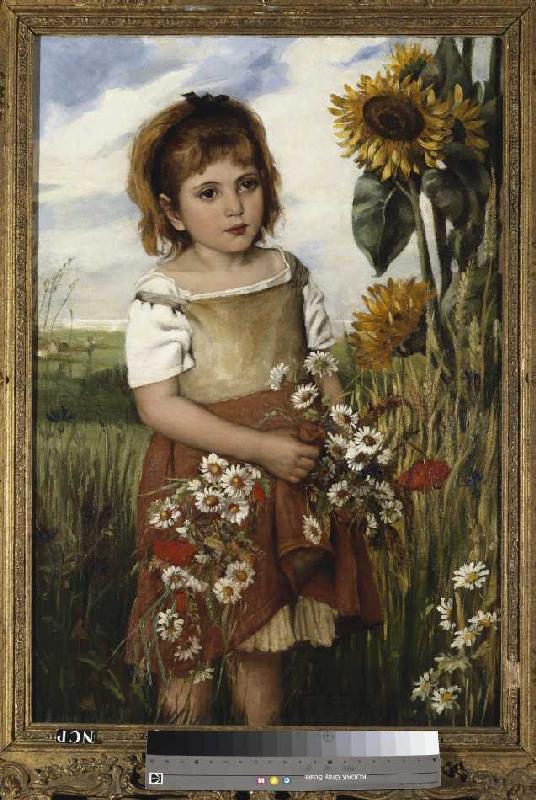 Mädchen mit Wiesenblumen à Emily S. Readshaw