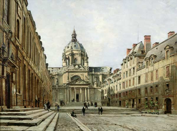 La cour de l'ancienne Sorbonne à Emmanuel Lansyer