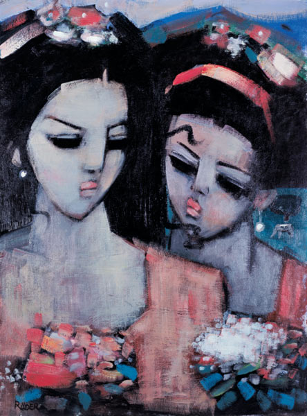 Sisters (oil on canvas)  à Endre  Roder