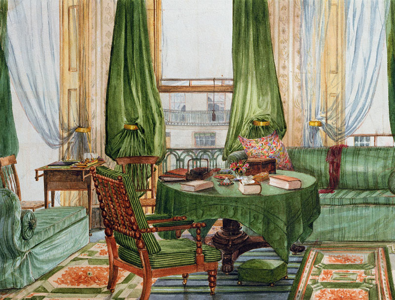 Interior View of a Drawing Room in Brighton à École anglaise de peinture