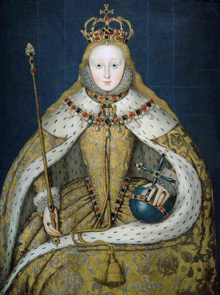Queen Elizabeth I in Coronation Robes à École anglaise de peinture
