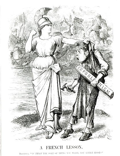 A French Lesson'', cartoon from ''Punch'' magazine, April 8th 1871 à École anglaise de peinture