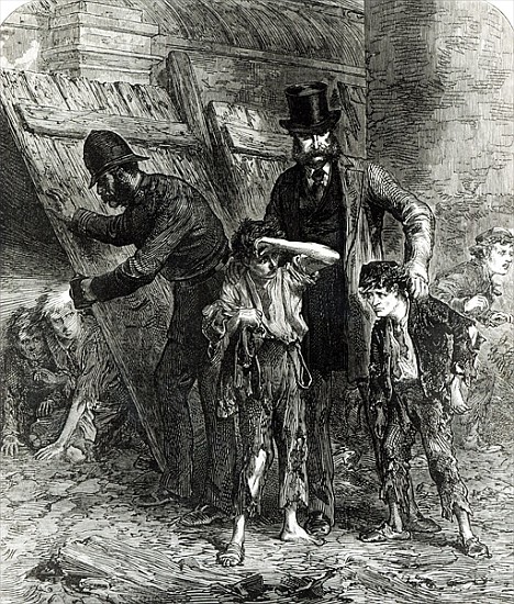 A London School-Board Capture, 2.40am, from''The Illustrated London News'',9th September 1871 à École anglaise de peinture
