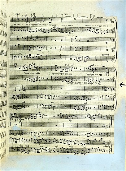A page from one of the only two copies known to exist of the first printing of Handel''s Messiah in  à École anglaise de peinture