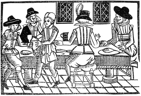 A Supper Party, from a ''Book of Roxburghe Ballads'' à École anglaise de peinture
