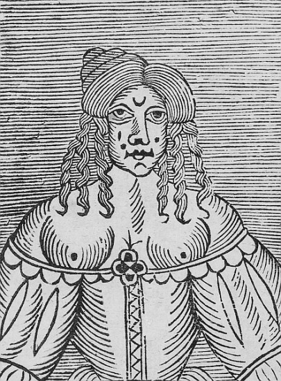 A Tudor Lady with bared breasts, an illustration from ''A Book of Roxburghe Ballads'' à École anglaise de peinture