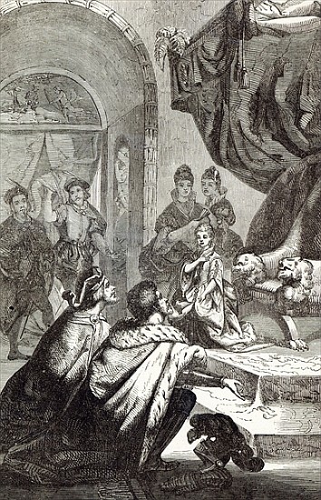 Betrothal of the French Princess to Richard II, illustration from ''Cassell''s Illustrated History o à École anglaise de peinture