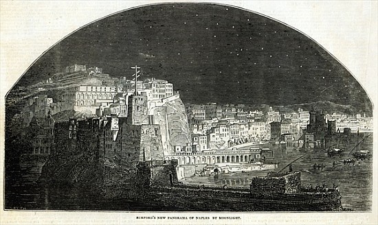 Burford''s New Panorama of Naples Moonlight, from ''The Illustrated London News'', 11th January 1845 à École anglaise de peinture