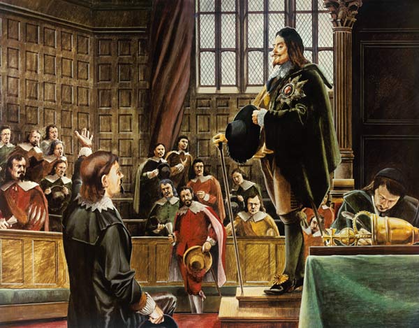 Charles I in the House of Commons à École anglaise de peinture