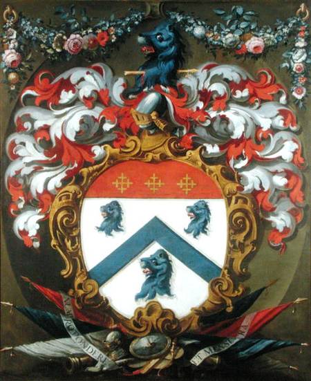 Coat of Arms of Sir Christopher Wren (1632-1723) à École anglaise de peinture
