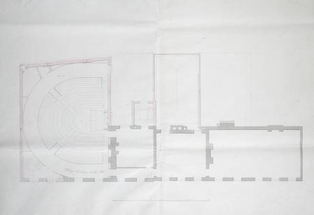 Contract drawing for the first floor of the Royal Institution à École anglaise de peinture