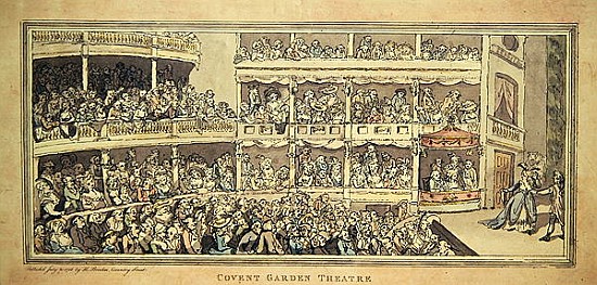 Covent Garden Theatre, 1786 (pen and ink with wash on paper) à École anglaise de peinture