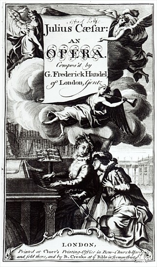 Cover of Sheet Music for Julius Caesar, an Opera Handel, published in 1724 à École anglaise de peinture