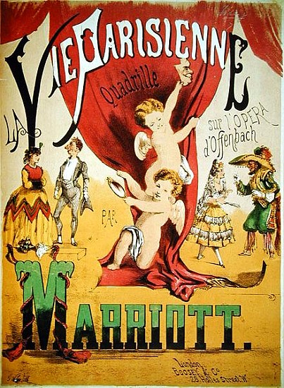 Cover of the score sheet for ''La Vie Parisienne Quadrille'' Charles Marriott; engraved by T.W. Lee à École anglaise de peinture