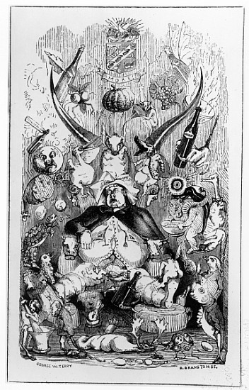 Frontispiece to ''Memoirs of a Stomach'' The Minister for the Interior à École anglaise de peinture