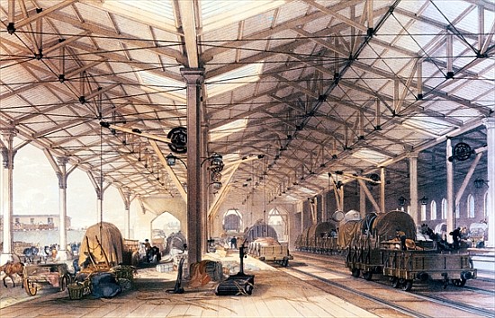 Great Western Railway: Freight shed at Bristol à École anglaise de peinture