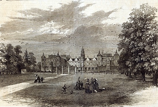 Hatfield House, the Seat of the Marquis of Salisbury, from ''The Illustrated London News'', 11th Jul à École anglaise de peinture