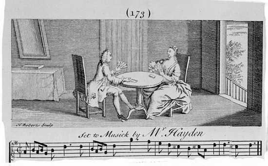 Illustration to Sheet Music Joseph Haydn; engraved by H. Roberts à École anglaise de peinture