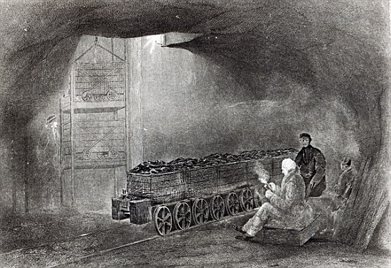 In the Coal Mine, Illustration from ''A History of Coal, Coke, Coalfields and Iron Manufacture in No à École anglaise de peinture