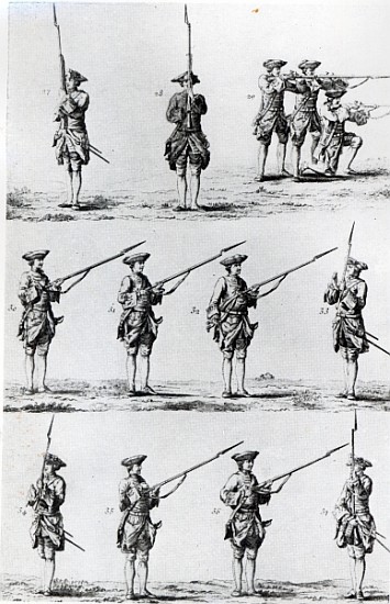 Instructions for a Bayonet Drill à École anglaise de peinture