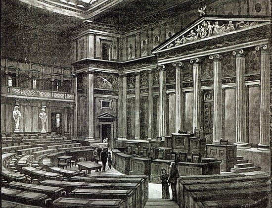 Interior of Houses of Parliament, Vienna, from ''Leisure Hour'' à École anglaise de peinture