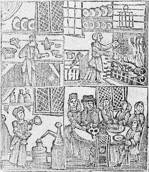 Kitchen Interiors, an illustration from ''A Book of Roxburghe Ballads'' à École anglaise de peinture