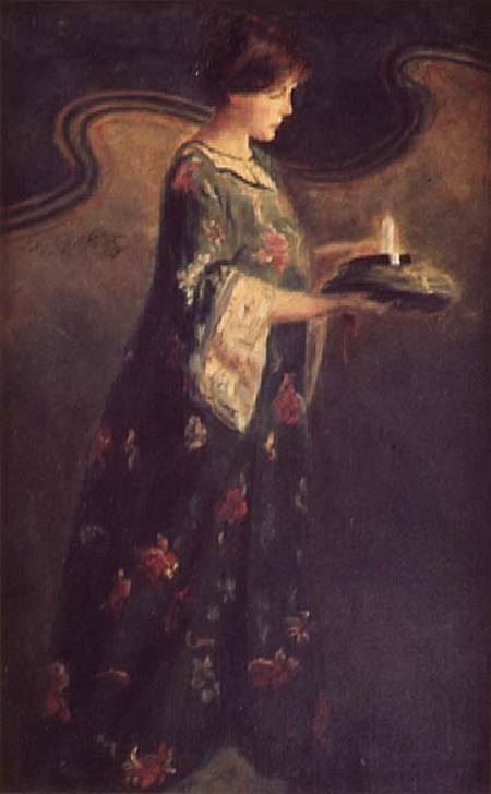 Lady with a Candle à École anglaise de peinture