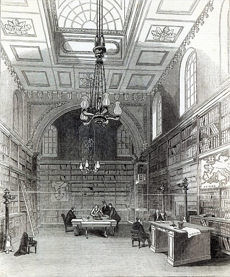 Library of the House of Lords, from ''The Illustrated London News'', 22nd March 1845 à École anglaise de peinture