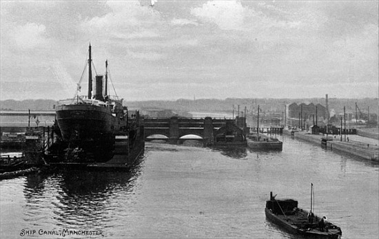 Manchester Ship Canal, c.1910 à École anglaise de peinture