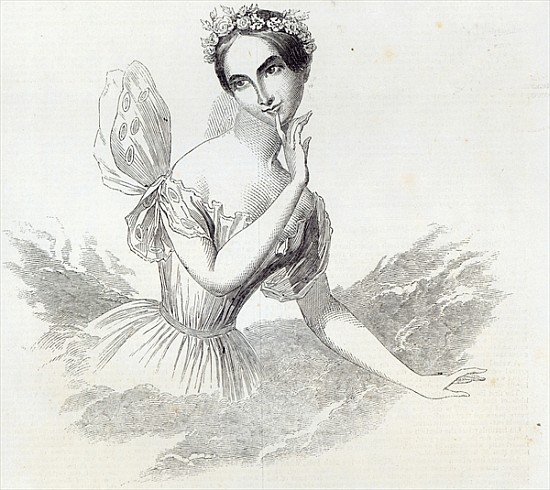 Mdlle Lucile Grahn, from The Illustrated London News, 8th March 1845 à École anglaise de peinture