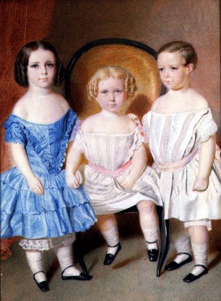 Miniature of the Cooper Children à École anglaise de peinture
