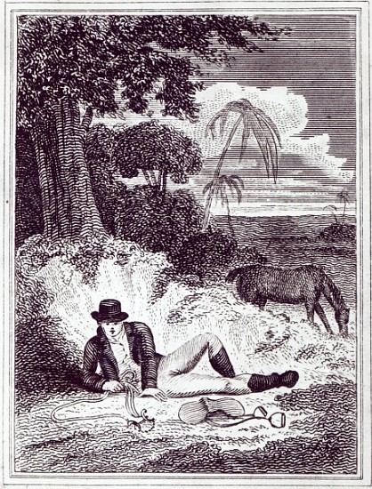 Mungo Park in Africa, an illustration from ''Travels in the interior districts of Africa: performed  à École anglaise de peinture