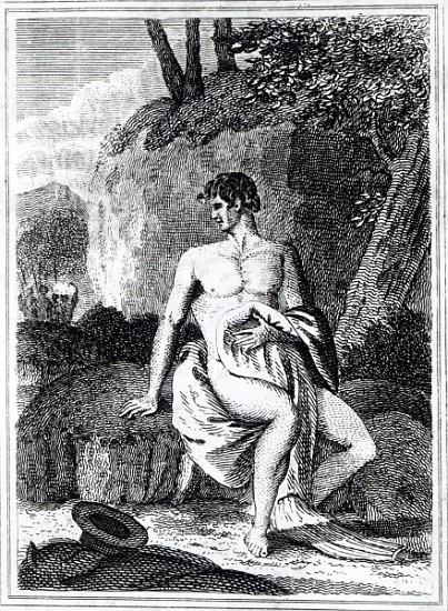 Mungo Park in Africa, an illustration from ''Travels in the interior districts of Africa: performed  à École anglaise de peinture