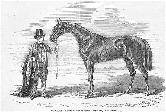 ''My Mary'', winner of the Yorkshire Handicap at Doncaster, from ''The Illustrated London News'', 4t à École anglaise de peinture