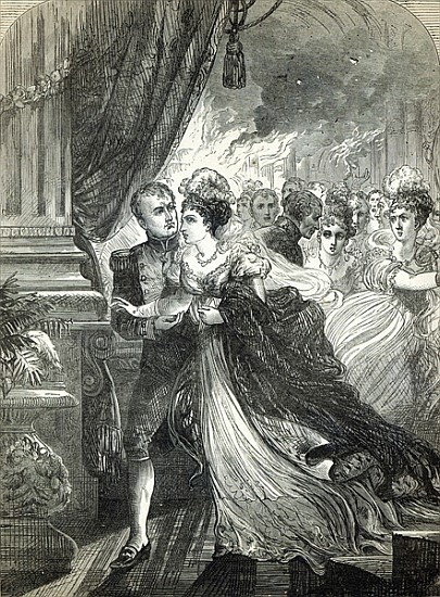 Napoleon and Marie-Louise escaping from the fire at the ball given on July 1st, 1810, the Austrian A à École anglaise de peinture