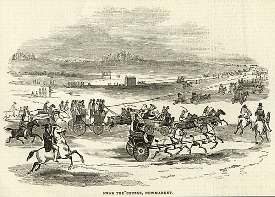 Near the Course, Newmarket, from ''The Illustrated London News'', 3rd May 1845 à École anglaise de peinture