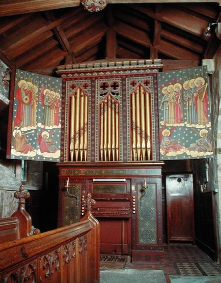 The organ of All Saints Church, Theddingworth à École anglaise de peinture