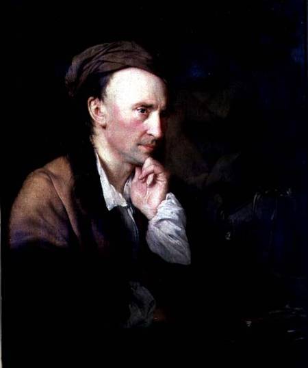 Portrait of Alexander Pope (1688-1744) English poet à École anglaise de peinture
