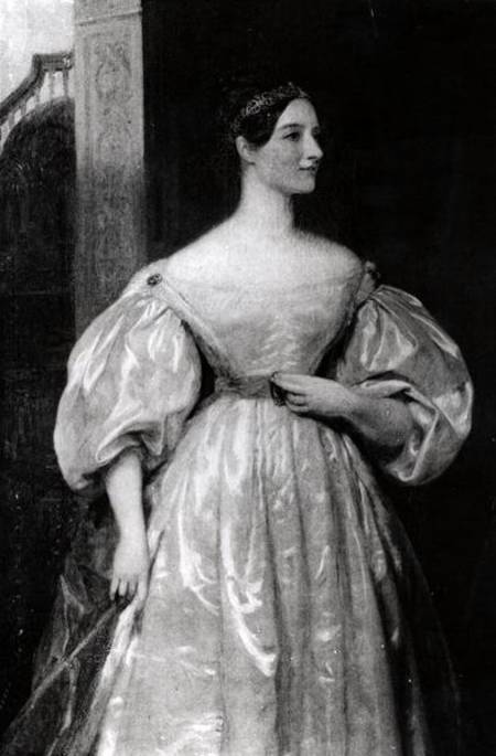 Portrait of Augusta Ada Byron (1815-52) Countess of Lovelace à École anglaise de peinture