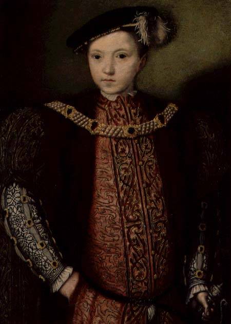 Portrait of King Edward VI (1537-53) 16th century à École anglaise de peinture