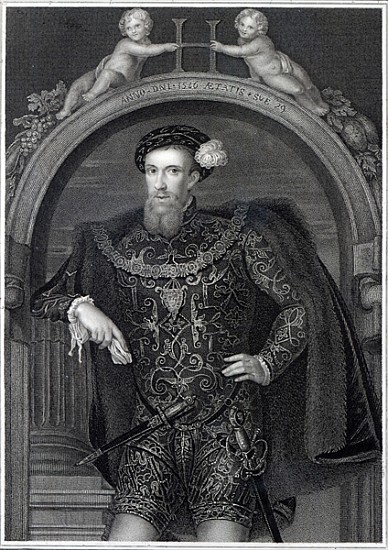 Portrait of Henry Howard (1517-47) Earl of Surrey, from ''Lodge''s British Portraits'' à École anglaise de peinture