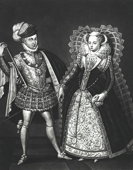 Portrait of Mary Queen of Scots (1542-87) and Henry Stewart, Lord Darnley (1545-67), 29th June 1565 à École anglaise de peinture